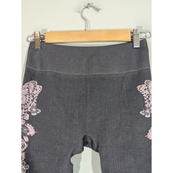 Fabletics Womens‎ Ribbed Floral Seamless Jaqcuard 7/8 Leggings Sz S Gym Running - Picture 5 of 8